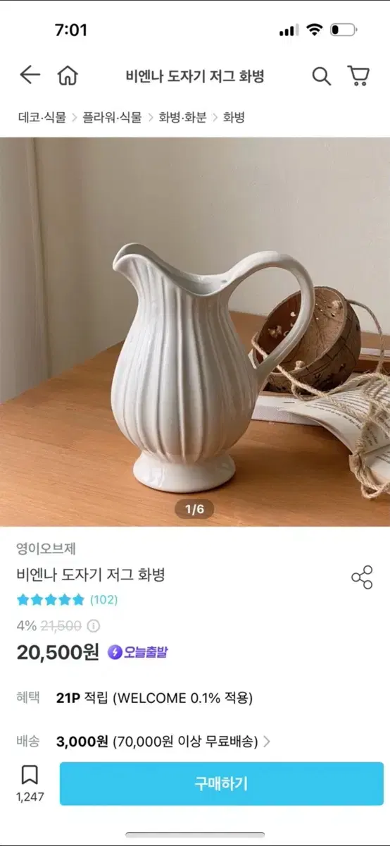 비엔나 도자기 화병